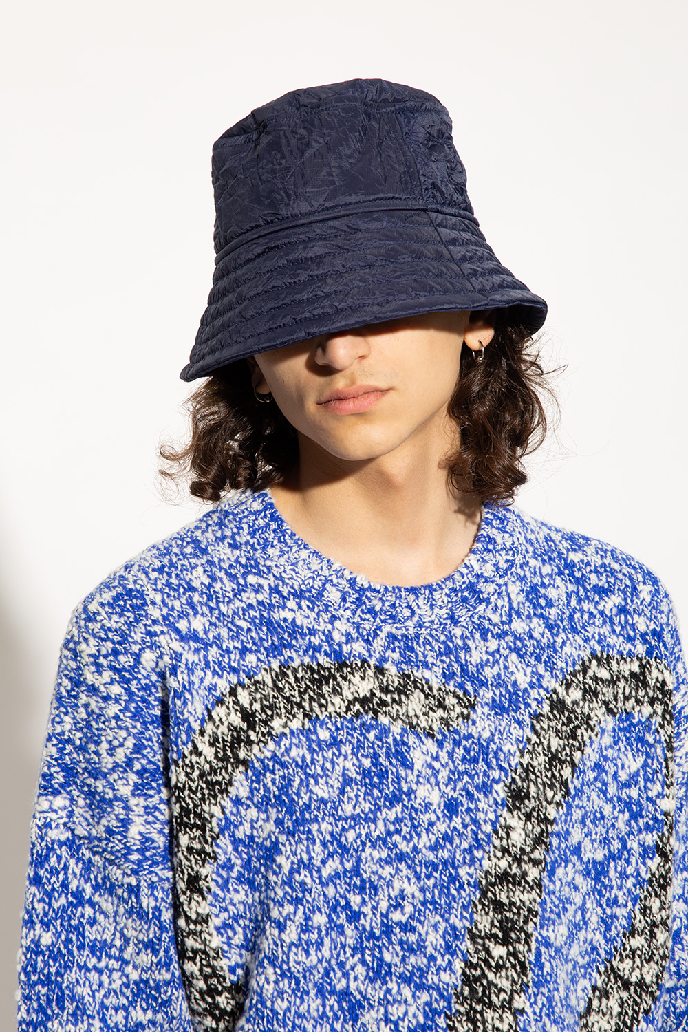 Navy blue Quilted bucket hat Dries Van Noten - Vitkac Canada